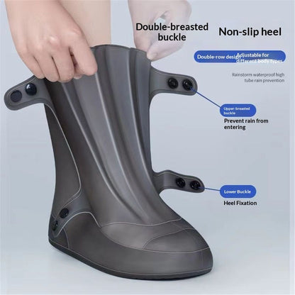 Rain Shoe Covers | Waterproof Shoe Covers for Men Women | Reusable Galoshes Overshoes Over Shoes (38-39，L)