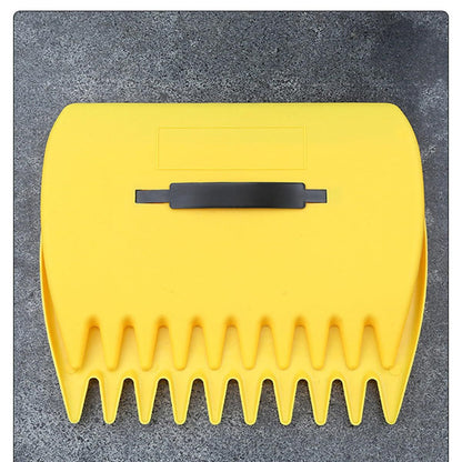Hand Rakes Leaf Scoops -Large Leaf Grabber for Picking Up Yard Leaves, Lawn Garbage and Grass Clippings (yellow)
