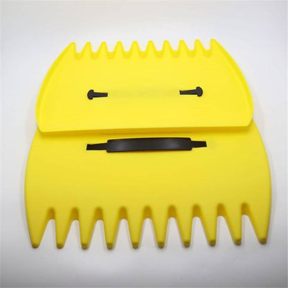 Hand Rakes Leaf Scoops -Large Leaf Grabber for Picking Up Yard Leaves, Lawn Garbage and Grass Clippings (yellow)
