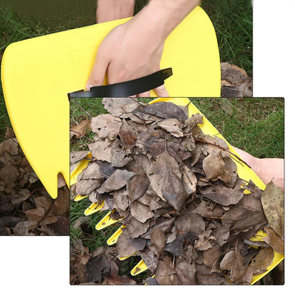 Hand Rakes Leaf Scoops -Large Leaf Grabber for Picking Up Yard Leaves, Lawn Garbage and Grass Clippings (yellow)