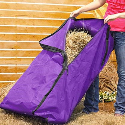 Hay Bale Storage Bag, Horse and Livestock Hay Bale Bag, Large Tote Waterproof Collapsible Bag Hay Bale Tote Bag with Zipper