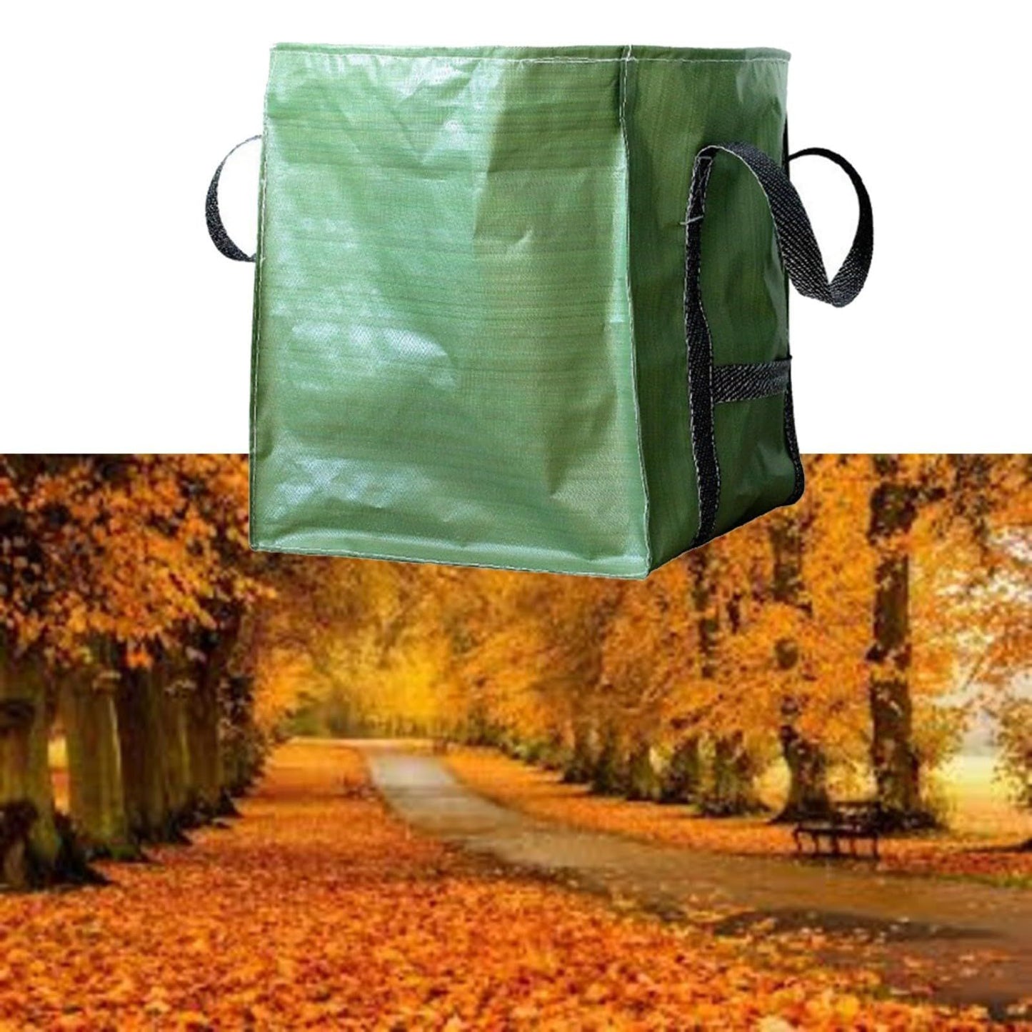 Heavy Duty Storage Tote Bag  Rugged Woven Polypropylene Moving Bag, Reusable Self-Standing Design, Single, Green 60X60x70 Cm