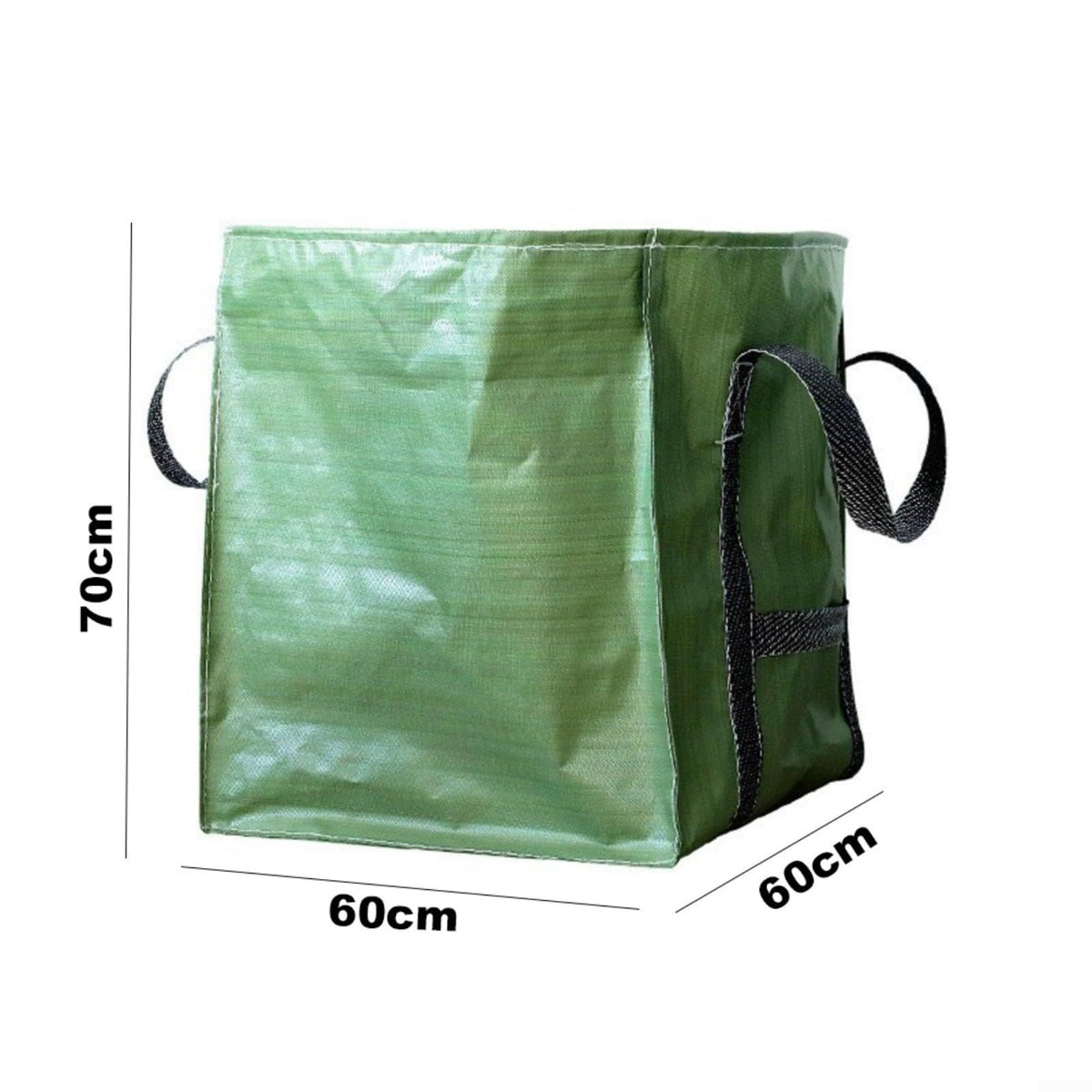Heavy Duty Storage Tote Bag  Rugged Woven Polypropylene Moving Bag, Reusable Self-Standing Design, Single, Green 60X60x70 Cm