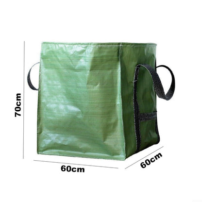 Heavy Duty Storage Tote Bag  Rugged Woven Polypropylene Moving Bag, Reusable Self-Standing Design, Single, Green 60X60x70 Cm