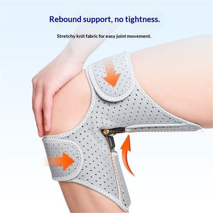 A pair Spring-Powered Knee Support Brace - Boost Joint Assistance for Stairs, Squats & Daily Mobility - Ergonomic Patella Support with Adjustable Straps for Elderly & Active Adults (Gray)