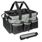Wearable Cleaning Caddy, Cleaning Caddy Supplies Organizer with Handle & Shoulder Straps for Housekeepers, Under Sink & Car Cleaning Tool Organizers Bag with 4 Foldable Divider (MediumGrey)
