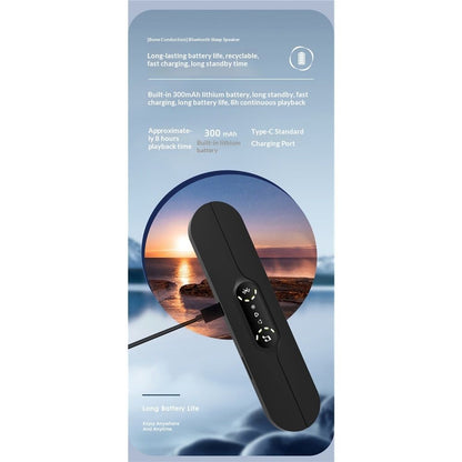 Pillow Speaker for Sleeping, Mini Bone Conduction Portable Sleep Aid with Stereo Bass, Bluetooth Sleep Bar for Deep Sleeping with White Noise