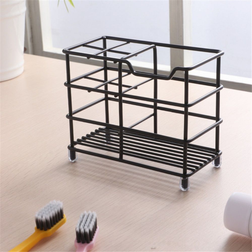 Toothbrush Holder, Electric Toothbrush Holder - Stainless Steel Tooth Brush Holder, Toothpaste Holder Organizer Stand Caddy for Bathroom, Bronze, Pack of 2