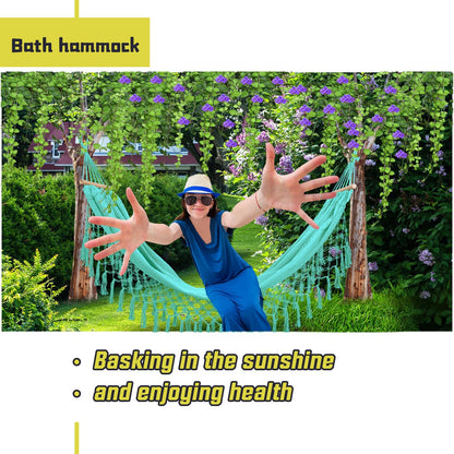 Beautiful Boho Style Hammock -Camping， Portable 2 Person Hammock, for Suitable for Backpacking, Patio, Beach, Backyard, Outdoor, Garden,Wedding Decor