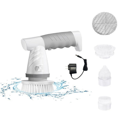 Electric Spin Scrubber, Bathroom Shower Electric Scrubber for Cleaning Tub/Tile/Floor/Sink/Window, Power Cleaning Brush Rechargeable Cordless with 4 Replaceable Cleaner Brush Heads
