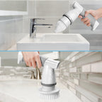 Electric Spin Scrubber, Bathroom Shower Electric Scrubber for Cleaning Tub/Tile/Floor/Sink/Window, Power Cleaning Brush Rechargeable Cordless with 4 Replaceable Cleaner Brush Heads
