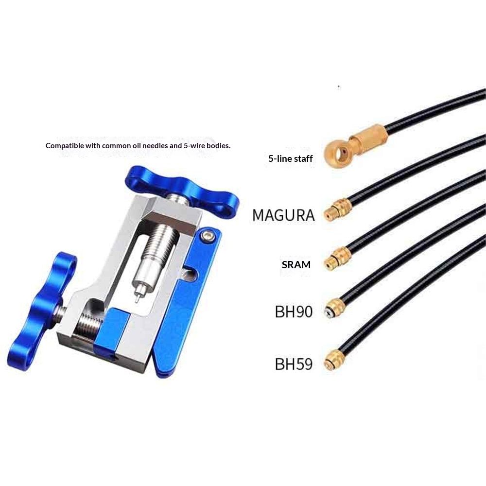2IN1 Bike Tools Bicycle Hydraulic Disc Brake Needle Driver Insertion and Mineral Hose Cutting Tools Alloy