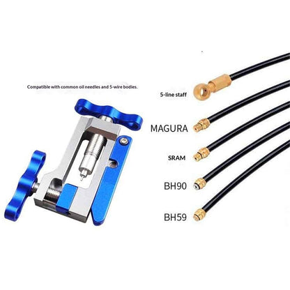 2IN1 Bike Tools Bicycle Hydraulic Disc Brake Needle Driver Insertion and Mineral Hose Cutting Tools Alloy