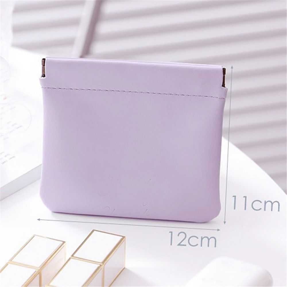 12 Pcs Pocket Cosmetic Bag Waterproof No Zipper Self Closing Makeup Bag PU Leather Cosmetic Pouch Cute Purse Makeup Bag Travel Storage for Women Cosmetics Jewelry Toiletry
