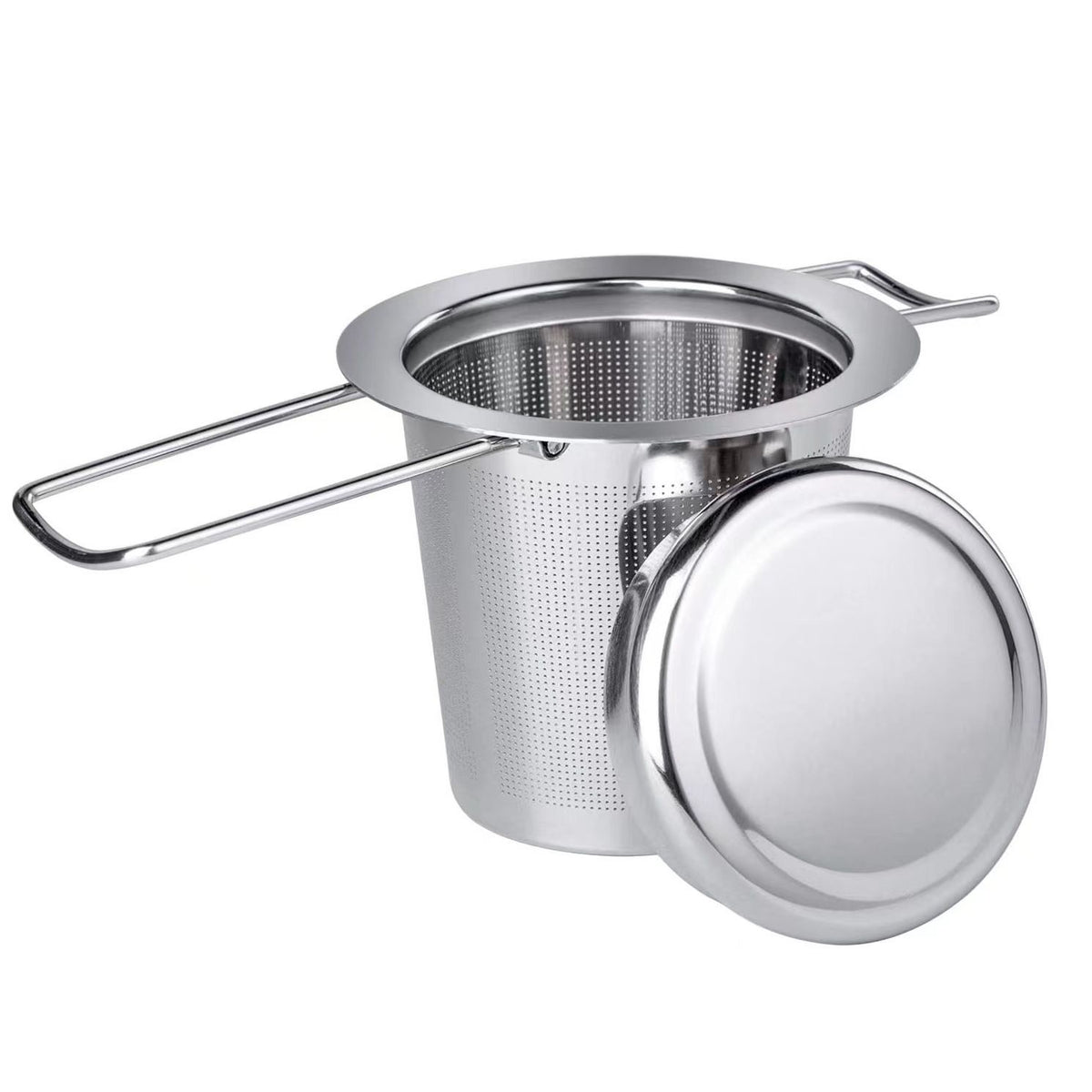 2 Pack Tea Infuser, Stainless Steel Extra Fine Mesh Tea Strainer for Loose Leaf with Foldin Handle Sitting in Mugs, Tea Filters, Tea Strainers, Tea Basket, Infusers Tea Diffuser for Loose Tea Steeper