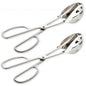 2-PACK Serving Tongs for Buffet Party Catering, Thickening Food Serving Salad Cake Bread Kitchen Tongs, Stainless Steel