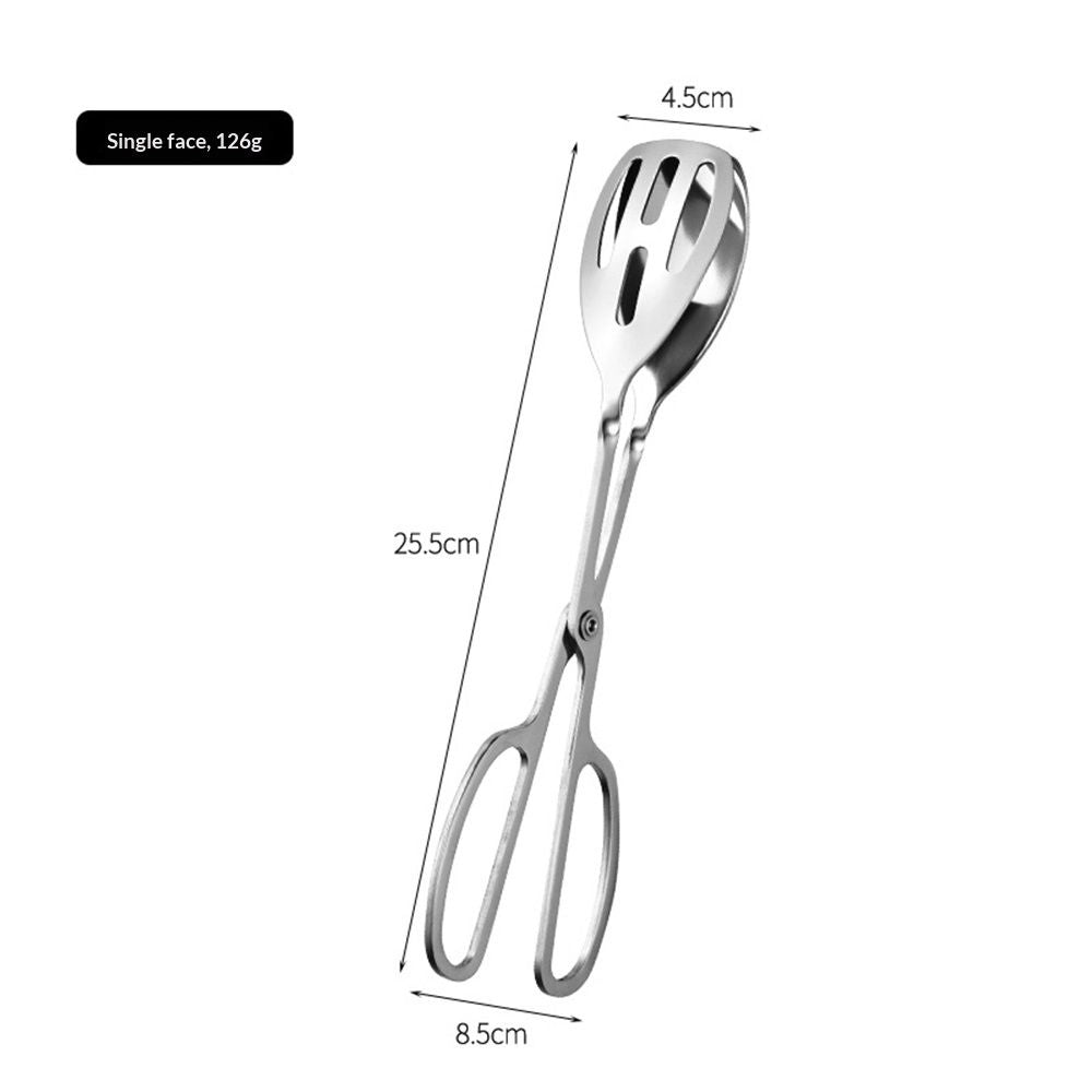2-PACK Serving Tongs for Buffet Party Catering, Thickening Food Serving Salad Cake Bread Kitchen Tongs, Stainless Steel