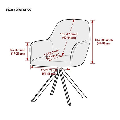 Swivel Armchair Accent Dining Chair Cover for Office, Stretch Mid-Back Office Desk Chair Sliopcover Leisure Arm Chair Protector with arms for Living Room
