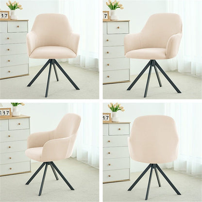 Swivel Armchair Accent Dining Chair Cover for Office, Stretch Mid-Back Office Desk Chair Sliopcover Leisure Arm Chair Protector with arms for Living Room