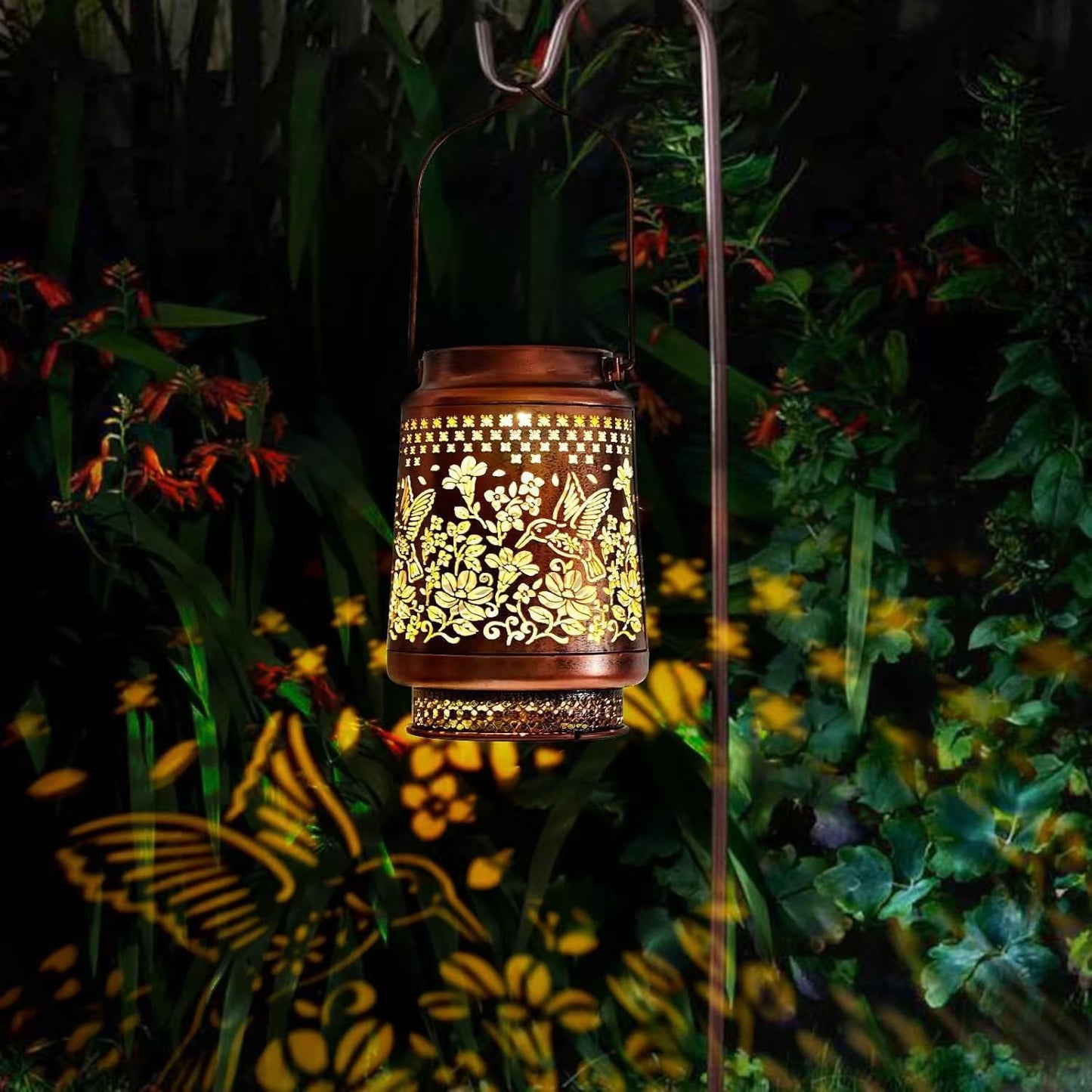 Gifts for Women Men Mom, 2 Pack Hummingbird Solar Lights Outdoor Waterproof, Mothers Day Gifts Decoration Outside for Outdoor, Yard, Lawn, Balcony Garden Decor Solar Lantern