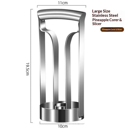 Pineapple Corer Large Stainless Steel Pineapple Corer Peeler Pineapple Cutter Fruit tool Easy Kitchen Tool - Large（20cm）
