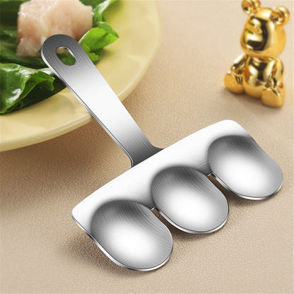 Meatball Maker Tool, 304 Stainless Steel Kitchen Manual Non Stick Meatball Maker, Portable Meatball Spoon Ball Maker Kitchen Restaurant Must Have Meatball Making Set，Home Cooking Tools (4-channel)