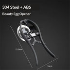 Egg Cracker,l Egg Opener, Automatic Egg Cracking Tool, Easy Eggshell CutterEggshell Cutter Egg Separator Creative Kitchen Tools (black)