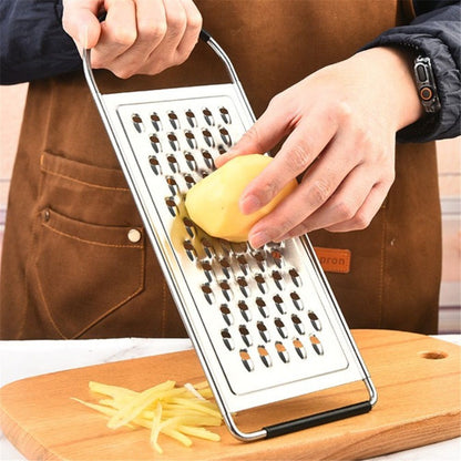 Metal Stainless Steel Extra Course Handheld Non Slip Flat Grater Ideal for Vegetables, Cheese, Eggs