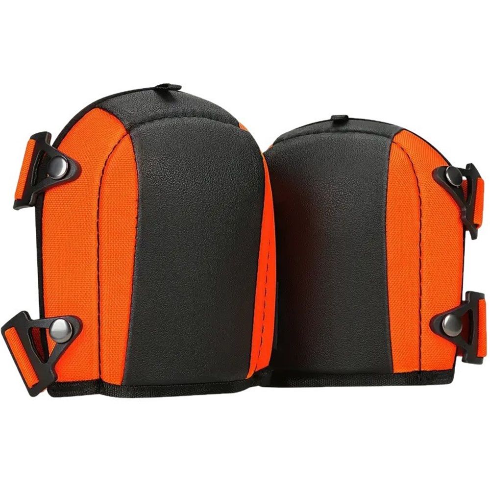 Knee Pads for Work, Construction, Floor, Garden, Soft Leather Non Slip Knee Protector with Thick Comfortable Foam and Adjustable Straps for Men Women Adult (Orange)