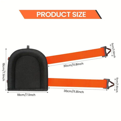 Knee Pads for Work, Construction, Floor, Garden, Soft Leather Non Slip Knee Protector with Thick Comfortable Foam and Adjustable Straps for Men Women Adult (Orange)