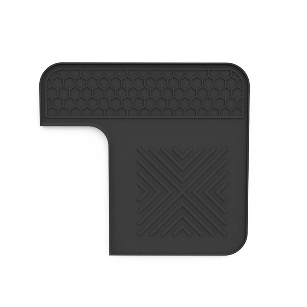 Top Mat for Cafe Espresso Machine, Protects Top Surface, Anti-scratch, Easy to Clean, Heat Resistant, Non-Slip Silicone Coffee Machine Mat for  Cafe Accessories, Black