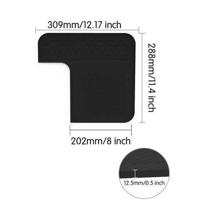 Top Mat for Cafe Espresso Machine, Protects Top Surface, Anti-scratch, Easy to Clean, Heat Resistant, Non-Slip Silicone Coffee Machine Mat for  Cafe Accessories, Black