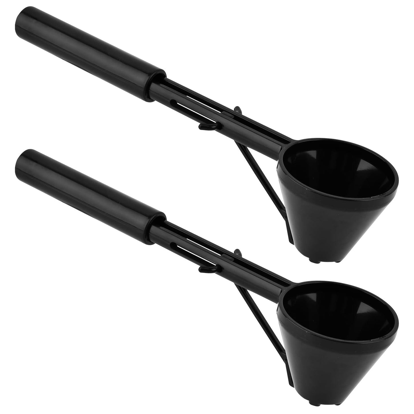 2pcs Coffee Scooper & Funnel for Reusable  Cup Refillable Coffee Pods, 2 Tablespoon Capacity Black