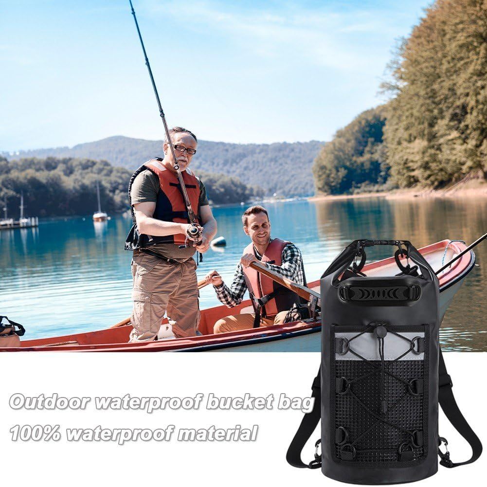 10L Waterproof Dry Bag Lightweight Dry Bag Beach Dry Sack for Travelling Fishing Cycling Kayaking Swimming Boating Beach Accessory, Black