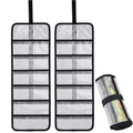 Small Roll Up Storage Bag, 6 Pockets Roll Up Tool Kit, Suitable for Mechanics, Kitchen Storage, Art Sketching, Travelling, （black 2pcs ）