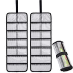 Small Roll Up Storage Bag, 6 Pockets Roll Up Tool Kit, Suitable for Mechanics, Kitchen Storage, Art Sketching, Travelling, （black 2pcs ）
