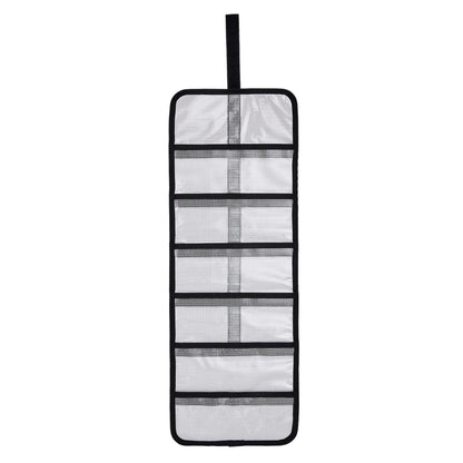 Small Roll Up Storage Bag, 6 Pockets Roll Up Tool Kit, Suitable for Mechanics, Kitchen Storage, Art Sketching, Travelling, （black 2pcs ）