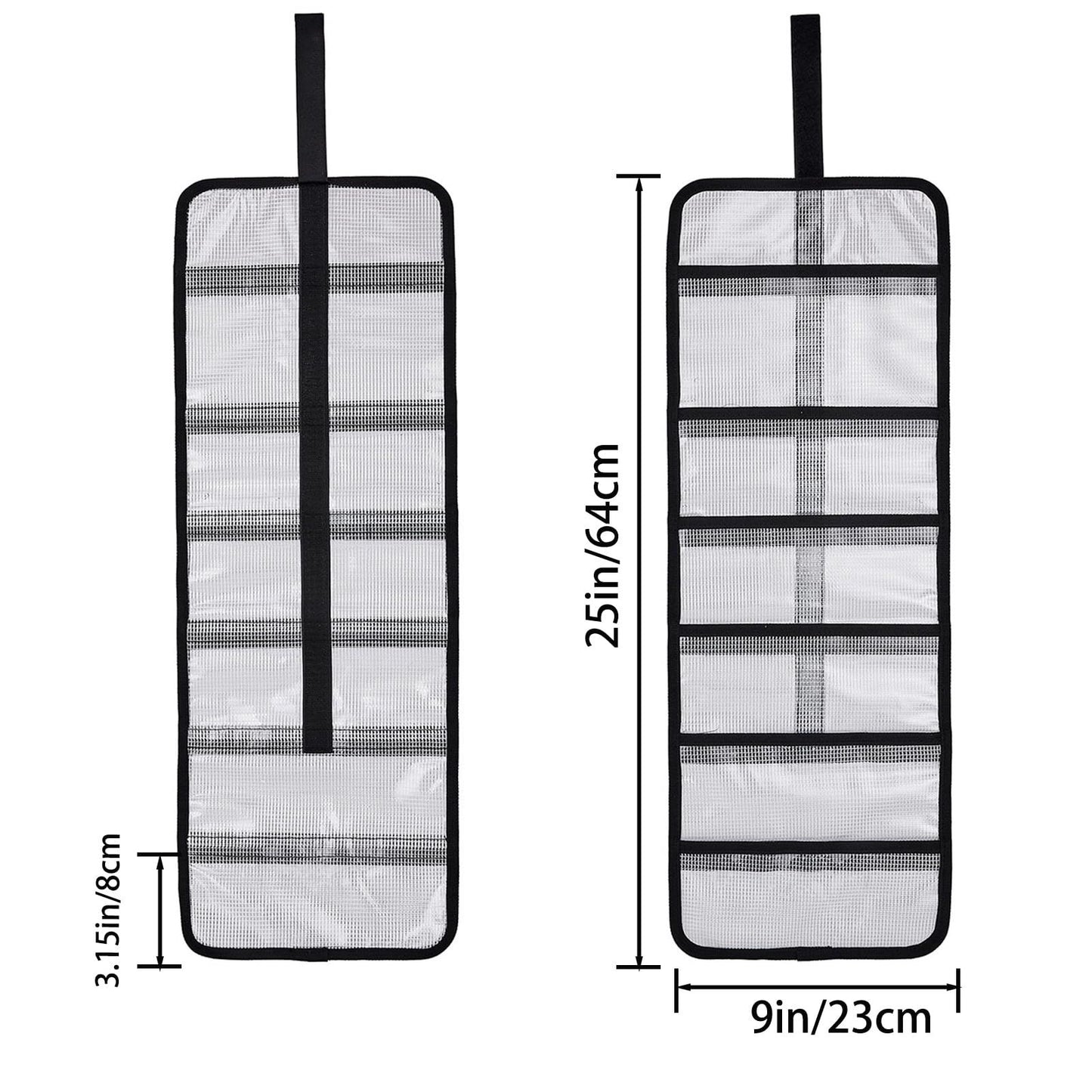 Small Roll Up Storage Bag, 6 Pockets Roll Up Tool Kit, Suitable for Mechanics, Kitchen Storage, Art Sketching, Travelling, （black 2pcs ）