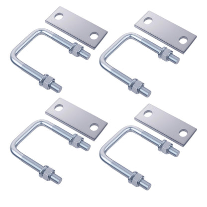 Leaf Spring Clamp Kit Fits Leaf Springs Up, Locks Leaf Springs Together For Stabilizing,Provides Better Control of Axle Torque Pack  4pcs