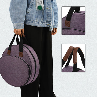 Cross Stitch Storage Bag Purple,Embroidery Projects Bag,Sewing Crafts Storage Tote Bag,Knitting Bags with Zipper Pockets Organiser for Embroidery Hoops(Purple)