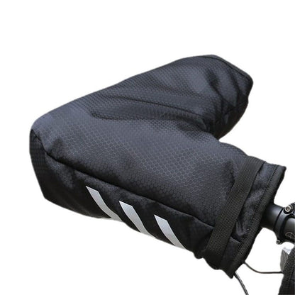Adult bicycle accessories gloves waterproof bicycle pole warmer extreme cold weather mountain commuters winter outdoor bicycle belt reflective black