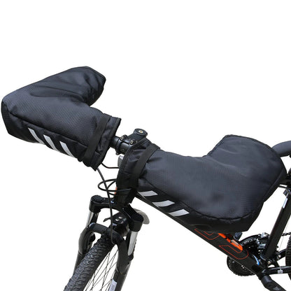Adult bicycle accessories gloves waterproof bicycle pole warmer extreme cold weather mountain commuters winter outdoor bicycle belt reflective black