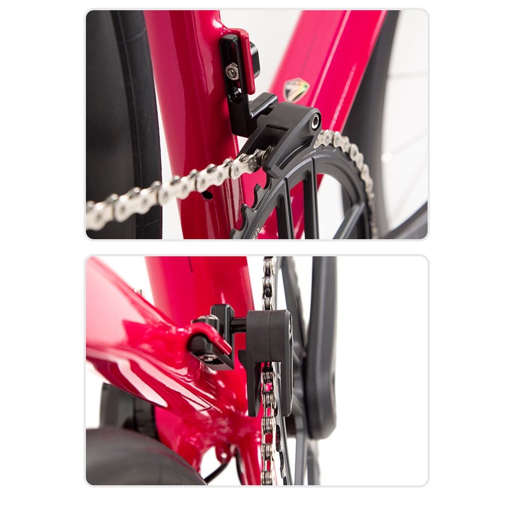 Road Bike Chain Guide, Gravel Bicycle Chain Protector for Single Chainring, Mount Front Derailleur Frame (Aluminum Alloy)