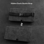 Black-gray Tissue Box suede Cover Rectangular Tissue Holder for Home Car Office Decor (NO Paper Towel)