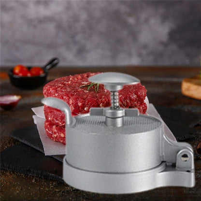 Hamburger Press Patty Maker,with Spring Ejector for Easy Removal, Single, Non-Stick Heavy-Duty Cast Aluminum