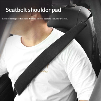 2 pack Extra Long Seatbelt Cover Super Soft Furry for Adults Kids Women & Men, Car Seat Belt Strap Cushion, Fluffy Shoulder Pad Protector, Auto Interior Accessories, 2pc, Black, 15.7in
