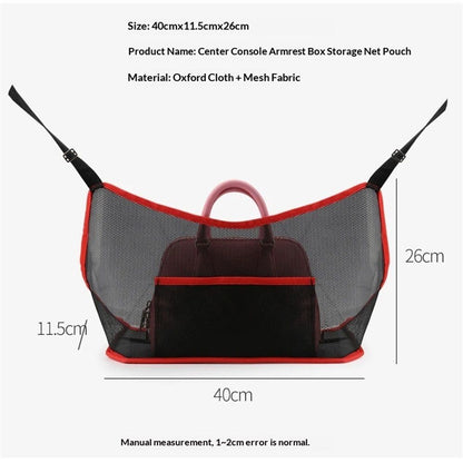 2 pack Car Net Pocket Handbag Holder,Car Backseat Organizer,Rear Seat Pet Kid Guardrail,Driver Storage Mesh Bag,Car Net Pocket Organizer For Purse and Bags (Red,Received only 2 storage bags)