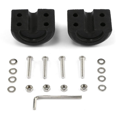 2 pack Winch Cable Hook Stopper, Rubber Winch Stopper for Wire & Synthetic Rope, with Stainless Steel Screws and Nuts Allen Wrench, Universal for ATV UTV Truck SUV (Black)