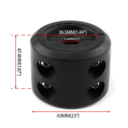 2 pack Winch Cable Hook Stopper, Rubber Winch Stopper for Wire & Synthetic Rope, with Stainless Steel Screws and Nuts Allen Wrench, Universal for ATV UTV Truck SUV (Black)