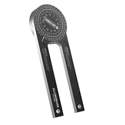 Aluminum Miter Saw Protractor | 7.3-Inch Rust Proof Angle Finder Featuring Precision Laser Engraved Scales